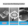 thumbnail image 2 of EMOWRASUL Silicone Drain Cover for Shower Floor-Bathtub Plug Drain Stopper 2 Pack for Bathroom Tub Kitchen Sink(White), 2 of 9