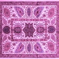 thumbnail image 1 of Ahgly Company Indoor Square Abstract Purple Modern Area Rugs, 6' Square, 1 of 4
