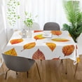 thumbnail image 3 of Yayeee Tablecloths 54" x 72" Rectangle Wrinkle Resistant Party Table Cover, Orange Leaves, 3 of 8