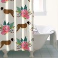 thumbnail image 4 of Saint Bernard Dog Breed and Flower Floral Shower Curtain 36"x72" ,Bathroom Decorative Shower Curtains Set with 12 Hooks,Modern Waterproof Washable Shower Curtain, 4 of 6