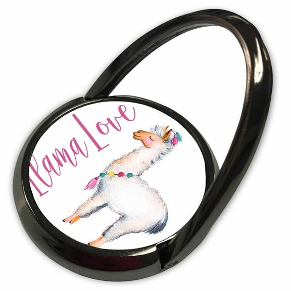 3dRose, Cute Watercolor Llama With The Words Llama Love , Phone Ring