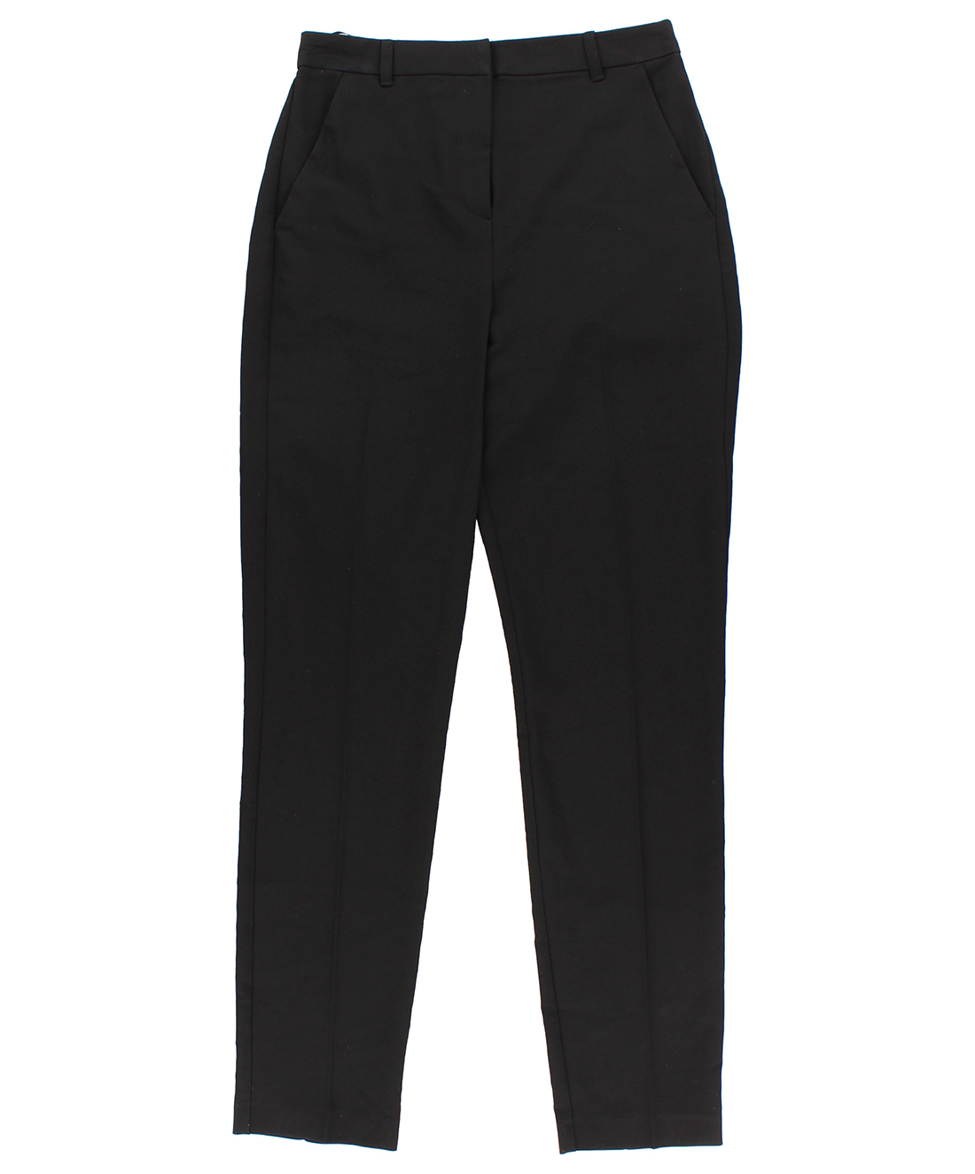 white high waisted cigarette trousers