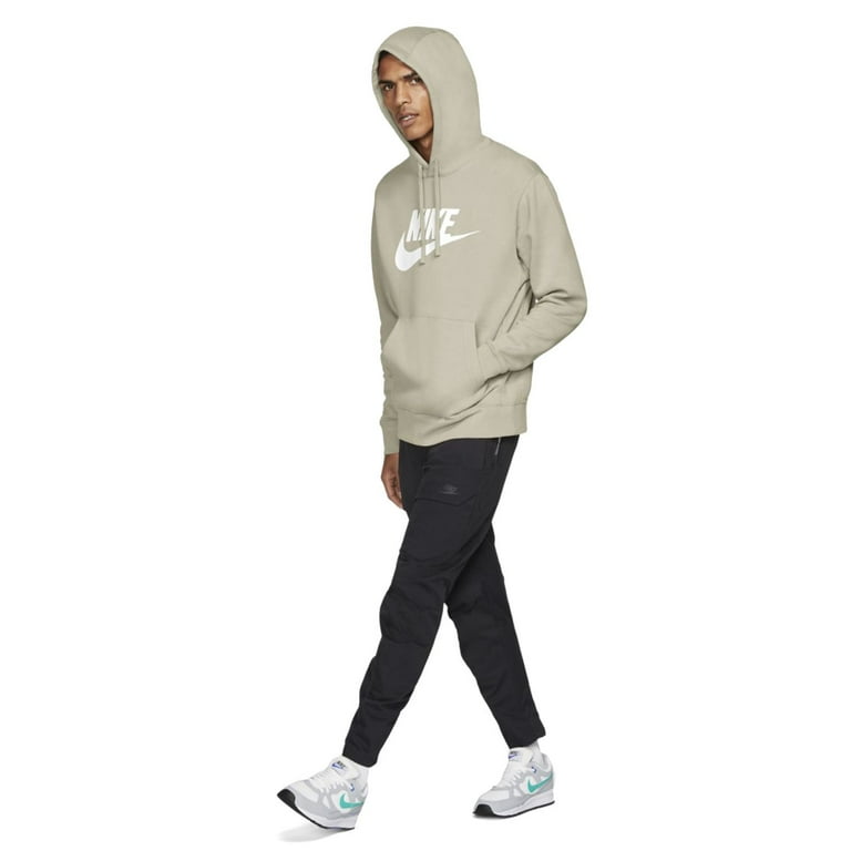 Nike Men s Futura Club Fleece Hoodie White White Black 2XLT Walmart
