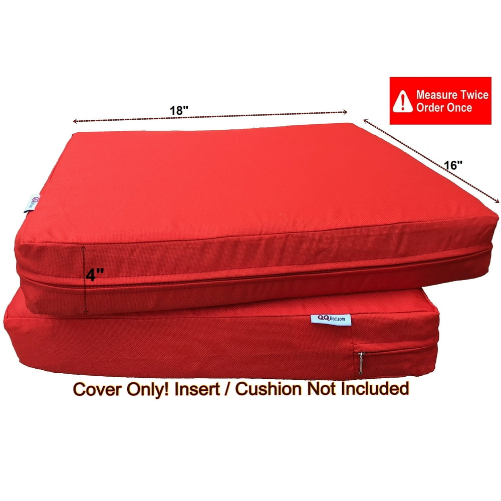 Waterproof Outdoor 4 Pack Deep Seat Chair Patio Cushions Zipper Cover