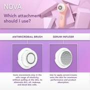 Spa Sciences NOVA - Sonic Facial Cleansing and Exfoliating Device with Antimicrobial Brush Bristles, Serum Infuser for Men & Women