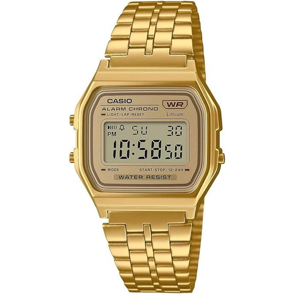 Casio Men's Vintage Gold Dial Watch A158WETG-9AVT