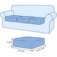 thumbnail image 2 of Subrtex Stretch Separate Seat Cushion Covers PU Waterproof Couch Cover (3PCS, Ivory), 2 of 6