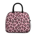 thumbnail image 2 of Black and Pink Leopard Print Insulated Leakproof Lunch Box for Work, Lunch Bag for Women Men, Loncheras Para Mujer for Beach Travel Picnic Camping, 2 of 6