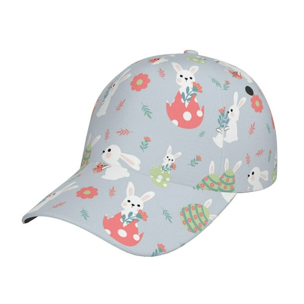Fotbe Bunny cartoon with easter Gorro Clásico de Béisbol, Gorra Ajustable con Broche Snapback, Gorro de Exterior de Algodón Suave