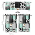 thumbnail image 6 of 3 PCS Cow Print Kitchen Curtains Set - Farmhouse Tier Curtains with Valance (54x18 + 27.5x36 Inch) for Rustic Decor, Rod Pocket Window Treatment Panels for Cow Lovers, 6 of 6