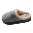 thumbnail image 4 of Platform Fuzzy Slippers for Women Men Indoor and Outdoor Fleece Lined Cloud Pillow Suede Couples House Shoes, 4 of 5