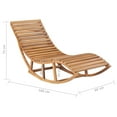 thumbnail image 4 of vidaXL Rocking Sun Lounger with Cushion Solid Teak Wood, 4 of 5