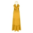 thumbnail image 6 of Beach Dress for Womens 2025 Fashion Slim Camisole V-neck Solid Color Strapless Backless Dress Womens Plus Size, 6 of 6