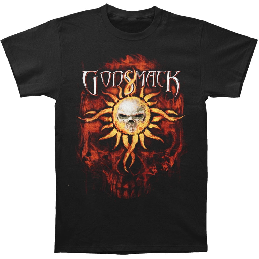 Godsmack Men's Burning Skull Tshirt Small Black