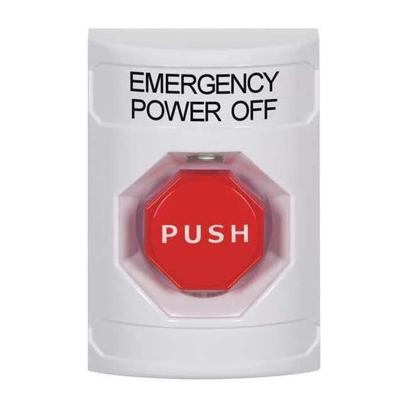 Emergency Power Off Push Button,White
