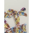 thumbnail image 6 of Suealasg Baby Girl Summer Romper Overalls 6 12 18 24 Months Infant Tie Straps Sleeveless Floral Print Jumpsuit Pants Newborn Girl One Piece Clothes, 6 of 7