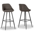 thumbnail image 7 of Set of 2 Ayane White Boucle Fabric Bar Stool with Iron Legs, 7 of 7