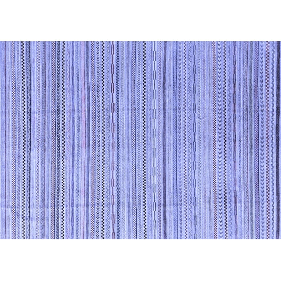 Ahgly Company Indoor Rectangle Abstract Blue Modern Area Rugs, 5' x 7'