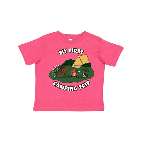 Inktastic My First Camping Trip-camping Hedgehog Boys or Girls Toddler T-Shirt