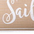 thumbnail image 4 of Wall Art with Let Your Dreams Set Sail Typography and Weave Design, Beige,Saltoro Sherpi, 4 of 5