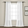 thumbnail image 2 of Lush Decor Farmhouse Textured Grommet Sheer Indoor/Outdoor Window Curtain Panel White Single 50x84, 2 of 6