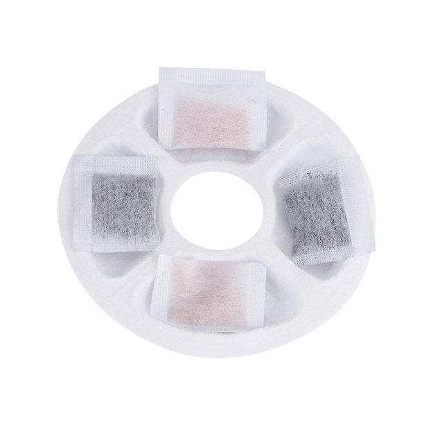 4 Dispensador de agua para mascotas filtro de carbón activado gato de algodón Libre de BPA(Circular)