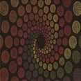 thumbnail image 1 of Ahgly Company Machine Washable Indoor Square Transitional Black Brown Area Rugs, 4' Square, 1 of 7