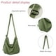 thumbnail image 3 of Hukapapa Bolso de lona lavable, bolso de hombro desgastado, bolso de mensajero simpleverde, 3 of 7