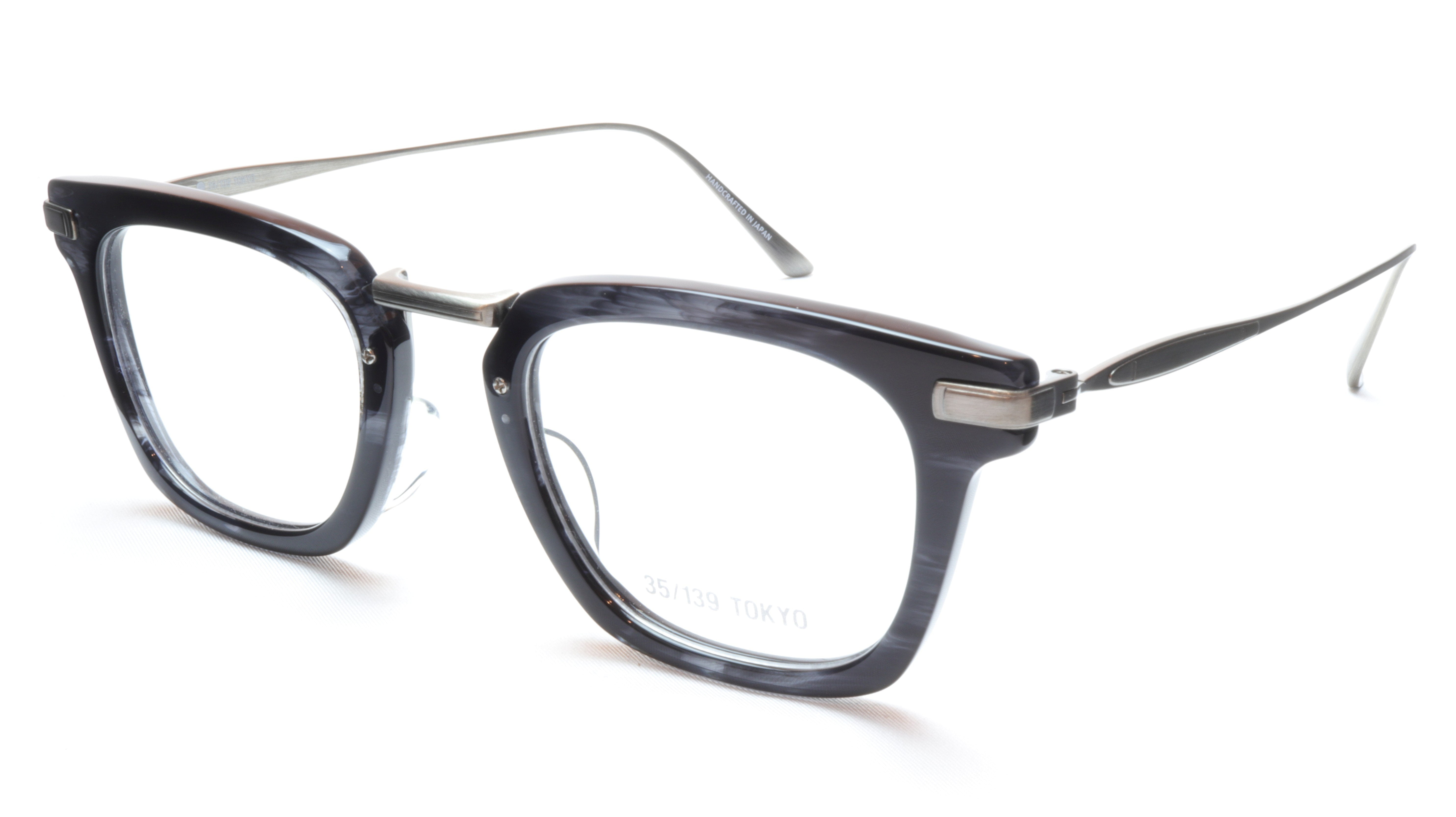 35/139 Tokyo SUMI 1070006A Eyeglasses Frame Black Crystal Chrome 4923