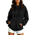 thumbnail image 2 of Miqool Womens Zip Up Hoodie Loose Fit Fall Winter Long Sleeve Hooded Sweatshirts Casual Fashion Track Jackets with Pockets, 2 of 7