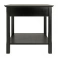 Winsome Wood Timber End Table with Drawer, Black Finish