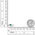 thumbnail image 3 of Gem Stone King 925 Silver and 10K Yellow Gold London Blue Topaz and White Moissanite and White Lab Grown Diamond Ring for Women (0.99 Cttw, November Birthstone, Heart Shape 5MM, Size 7), 3 of 5