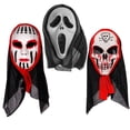 thumbnail image 3 of Máscara de terror de Halloween, cara de fantasma aterradora, máscara de fantasma, máscara de Halloween de fantasma gritón, accesorios de mascarada para niños adultos, 3 of 7
