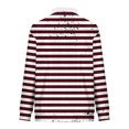 thumbnail image 4 of IYTR Men's Stand Collar Casual Sweatshirt Long Sleeve Striped Zipper Pullover Sweatshirt Fall Winter Sport Sweater Tops Wine L, 4 of 5