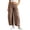 Coffee, variant on Women Polka Dot Print High Waist Barrel Jeans Wide Leg with Pockets Casual Daily Vacation Spring Summer Denim Trousers