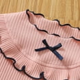 thumbnail image 7 of UAMVSH Girls Ruffle Long Sleeve T-Shirts Lightweight Cute Bow Knot Tee Tops Blouse Soft Ribbed Knitted Pullover Kids Clothes(2-3 Years,Pink), 7 of 7