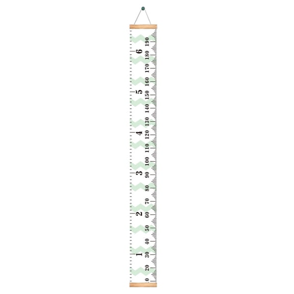 Baby Height Growth Chart Hanging Rulers - Kids Room Wall Wood Frame Home Decor, Green
