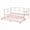 pink, variant on Twin Daybed with Trundle,Versatile Bed Frame with Steel Slats Support,Daybed with Trundle for Living Room,Bedroom,Guest Room,No Box Spring Needed