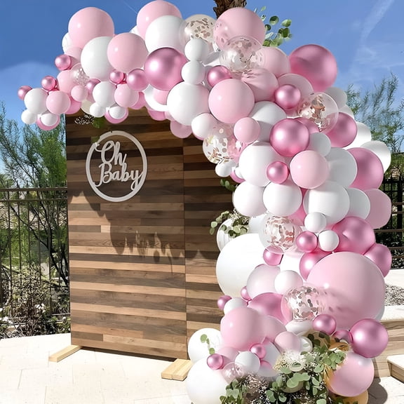 CCOCC Balloon Arch Kit DIY Balloon Decorations Pink Balloon Arch Kit 104 Balloons,Ideal for Weddings and Parties