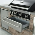 thumbnail image 6 of Prokan Desert Sunrise 5-Burner Propane Grill Island with Stainless Steel Fridge and Sink, 6 of 22