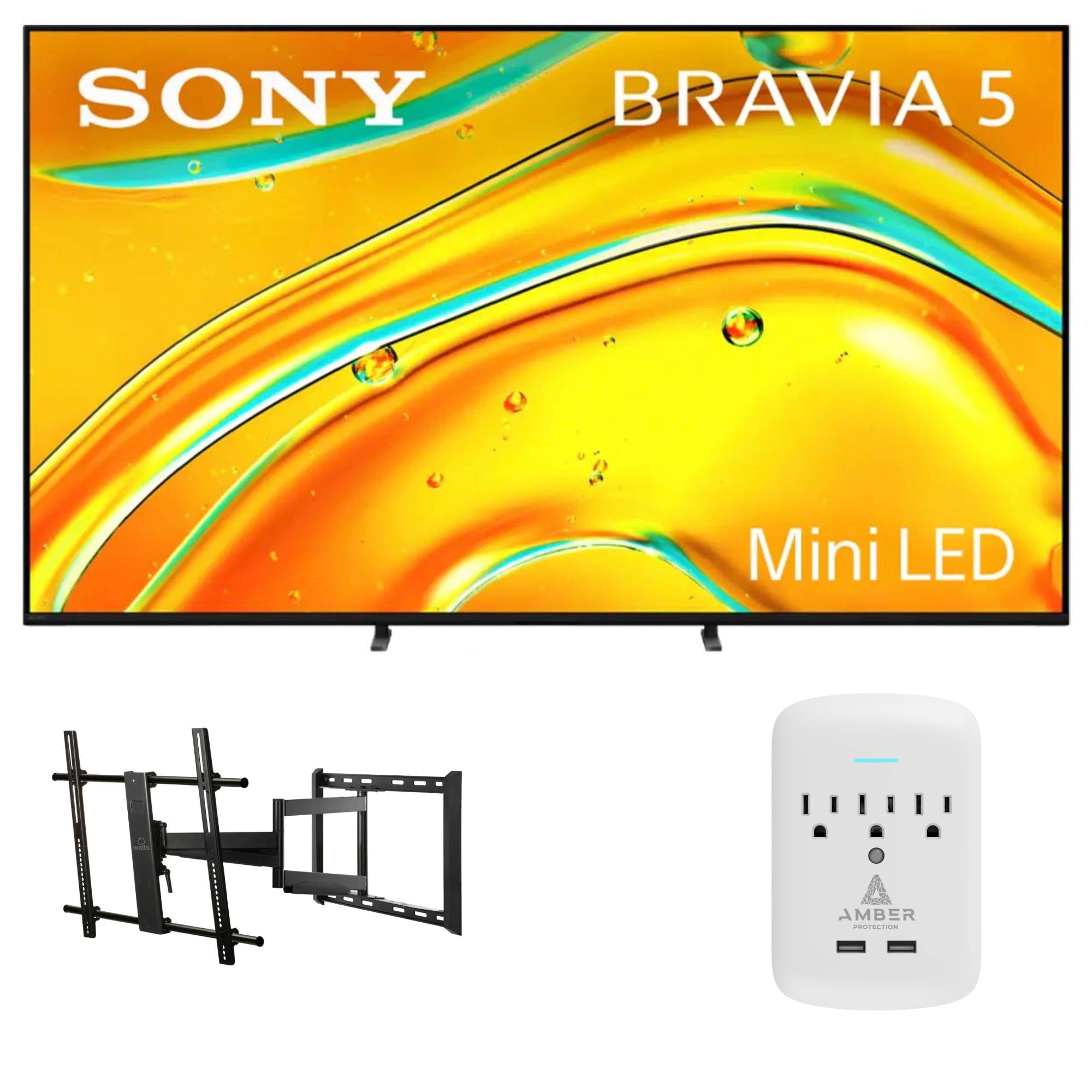 Sony K-55XR50 55" TV with FULL-MOTION-MOUNT-43-90 and 3-OUTLET-SURGE (2025)