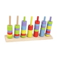 thumbnail image 3 of HILABEE Wooden Color Sorting Stacking Toy Counting Game for Birthday Gift Boys Girls 5 Colors, 3 of 9