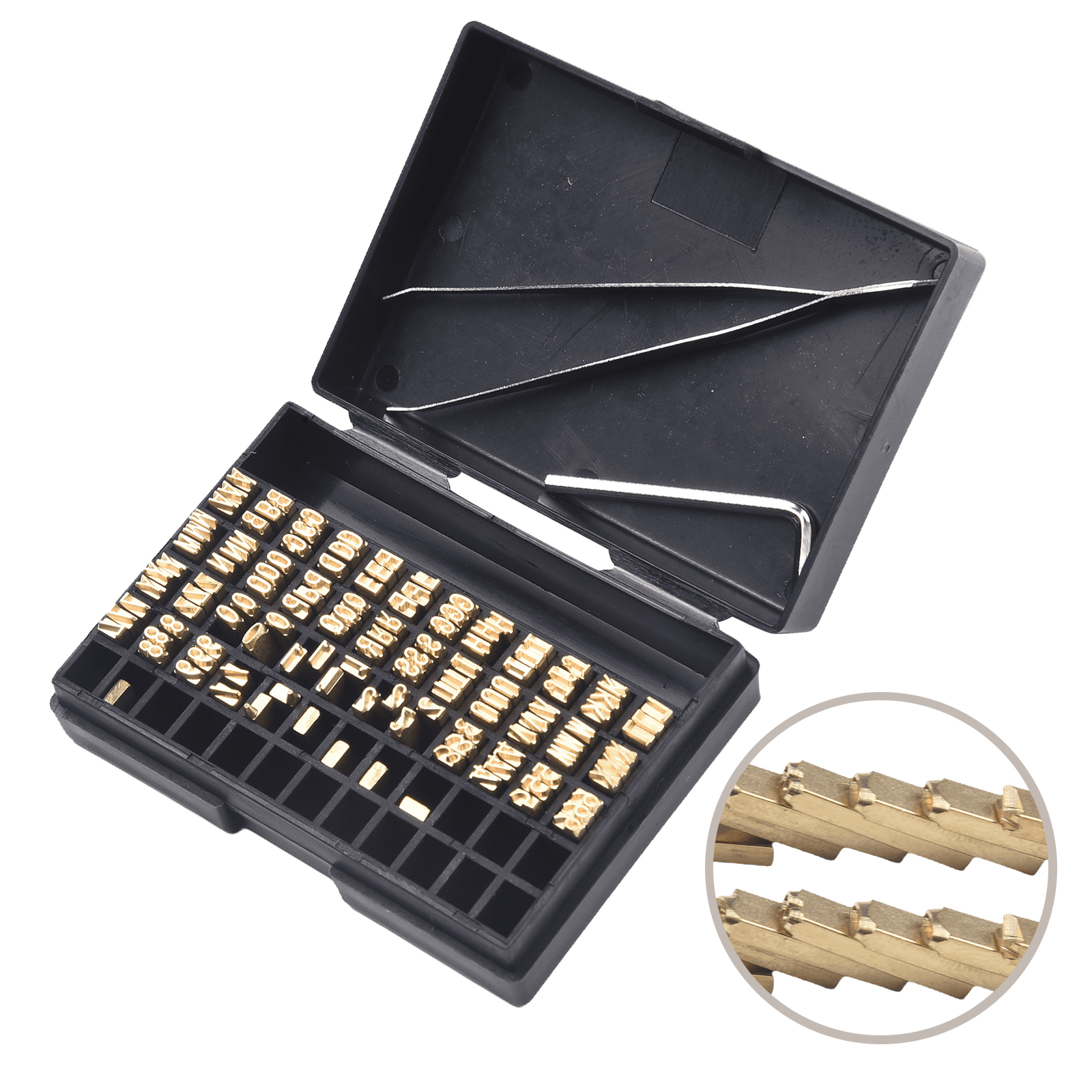 Letter and Number Steel Punch Stamp Set, 36 Piece Stamping