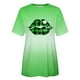 thumbnail image 4 of Hot Sale!! Women St Patrick's Day T-Shirt Blessed Lucky Irish Short Sleeve Shirt Shamrock Graphic Tee Tops Women's Cute Shirt Shirt Top Short Sleeve Casual Print T Shirt U L, 4 of 5
