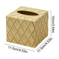 thumbnail image 3 of QualiVow Khaki Tissue Box Holder, Square Plastic Tissue Cover for Desk Bathroom Bedroom, 4.53x4.53x3.94 In, 3 of 6