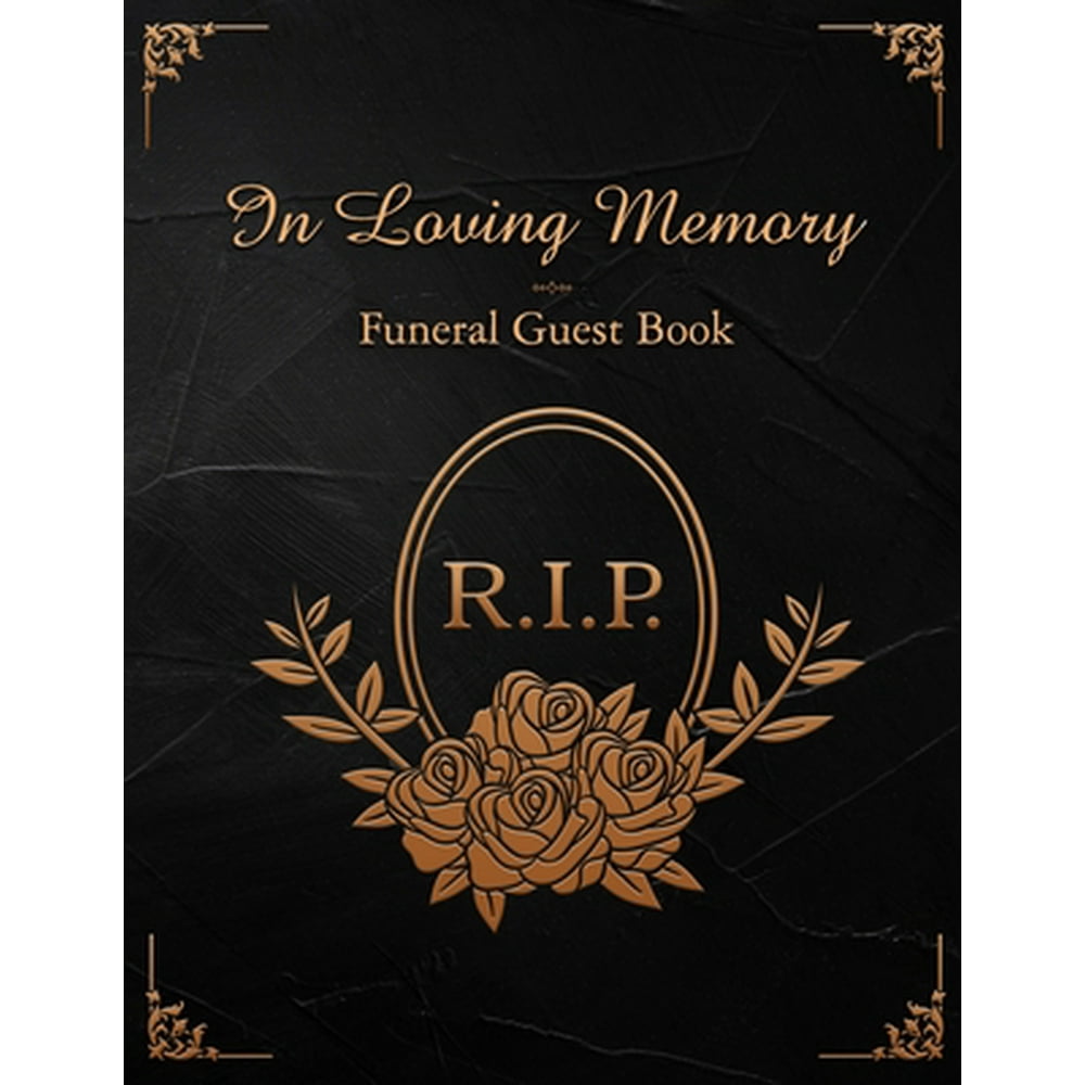 R.I.P. In Loving Memory Funeral Guest Book Funeral and Memorial