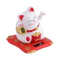 thumbnail image 1 of Waving Cat, Exquisite Workmanship Plastic Solar Luck Cat Fortune Happiness  For Home For Office Display, 1 of 3