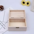 thumbnail image 5 of LAMIRO Plain Wood Wooden Square Hinged Storage Boxes Craft Gift Box,S+M+L, 5 of 7