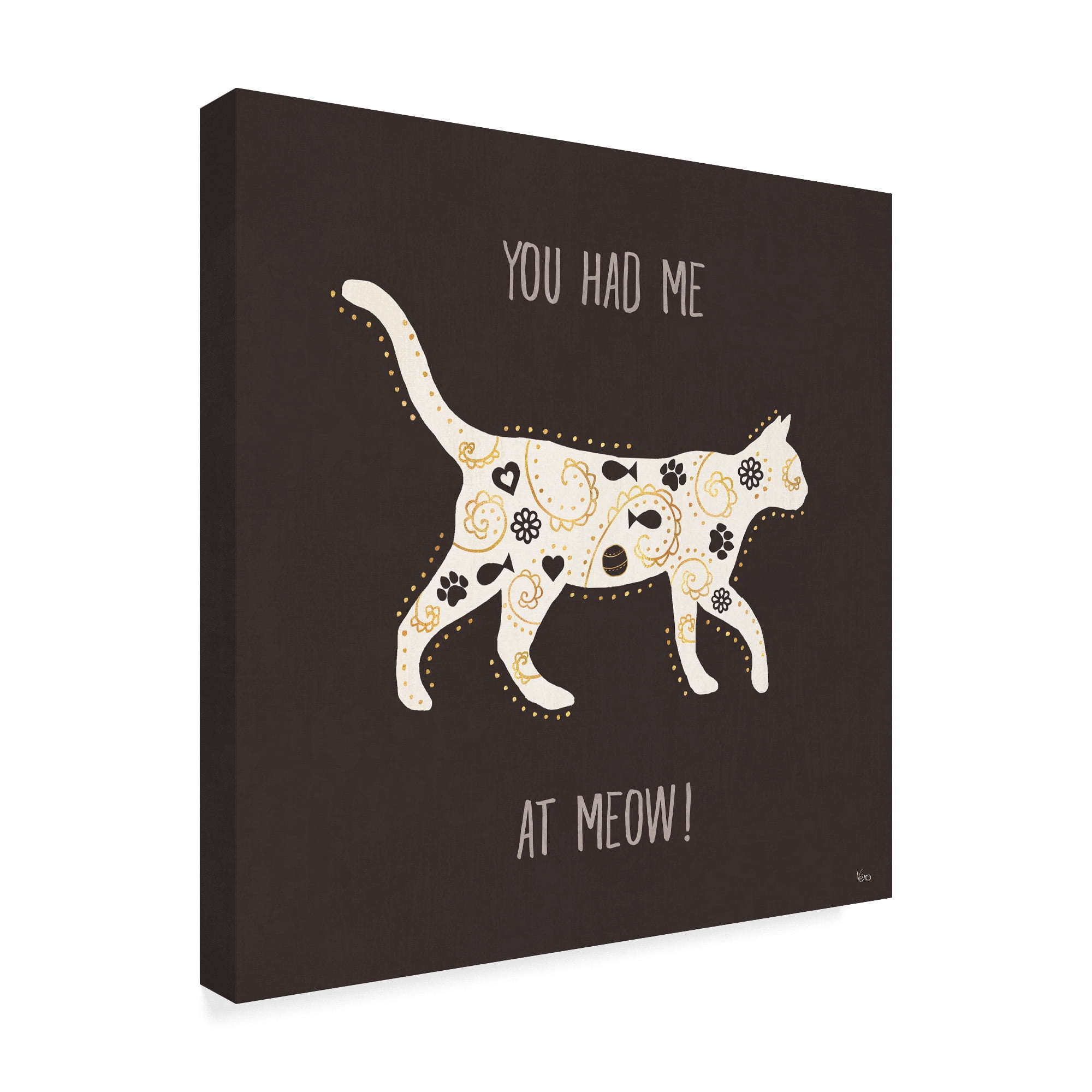 Trademark Fine Art 'Otomi Cats IV Dark Neutral' Canvas Art by Veronique Charron