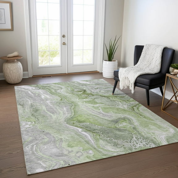 Addison Rugs Chantille Indoor/Outdoor Transitional Abstract Aloe Washable Rectangle Rug, 10' x 14'